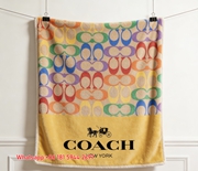 Coach Rainbow Monogram Flannel Throw Blanket C020